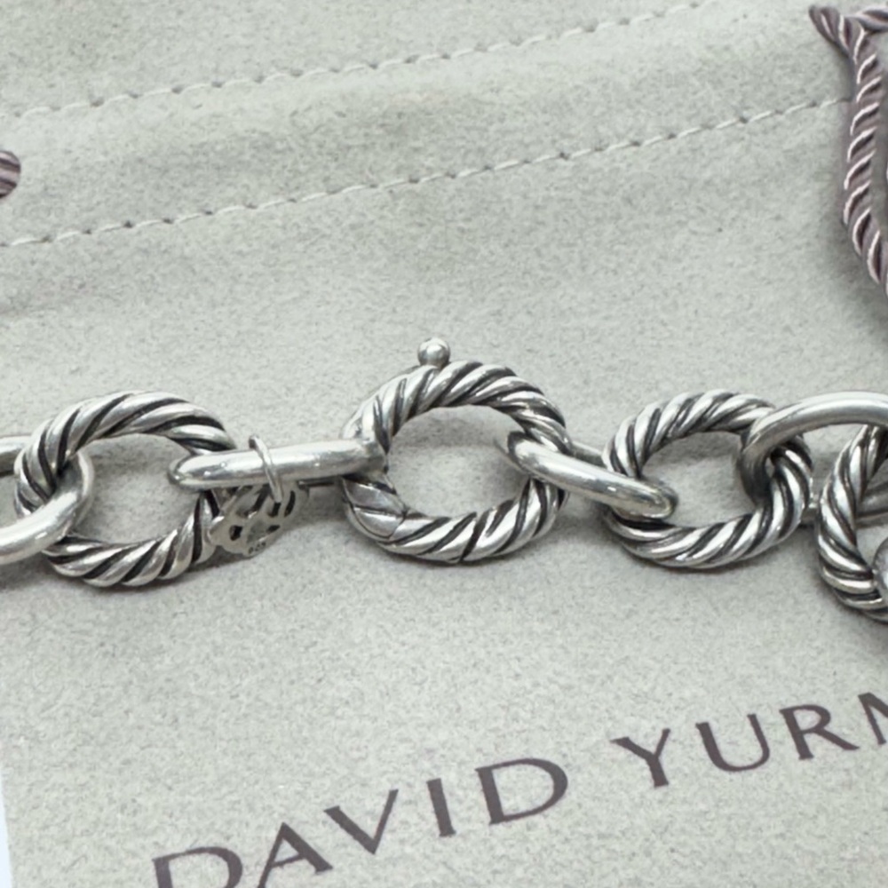 David Yurman 12mm Oval Link Chain Necklace .925 18” - Picture 8 of 9